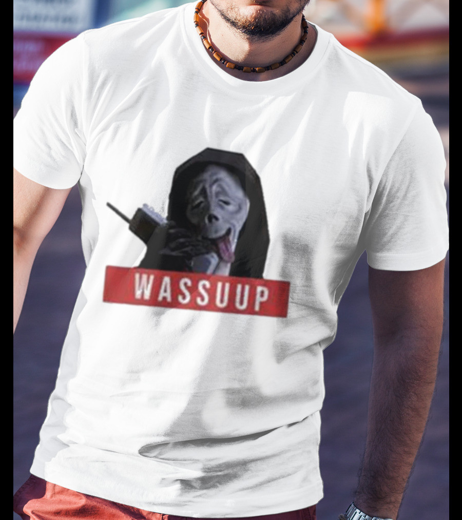 Wassup Ghostface Parody New Skeleton T-Shirt