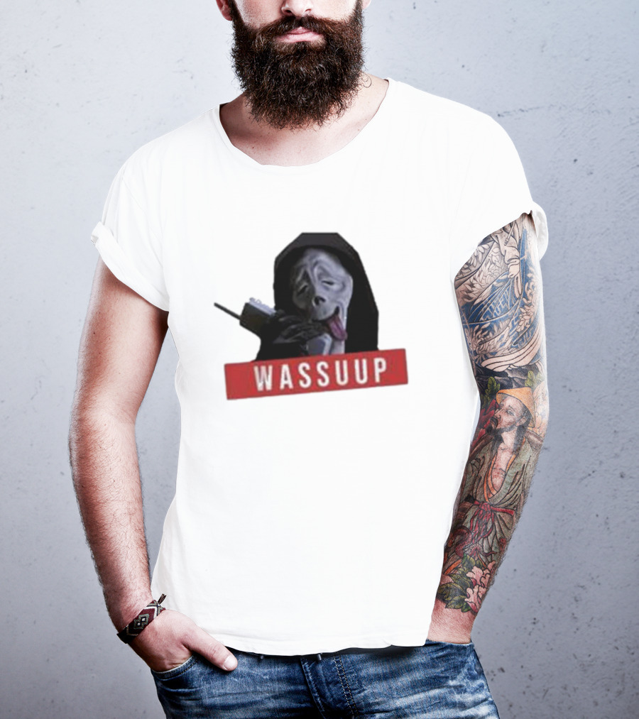 Wassup Ghostface Parody New Skeleton T-Shirt