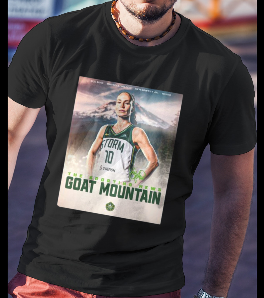 Sue Bird The Sporting News GOAT Mountain Storm 10 T-Shirt