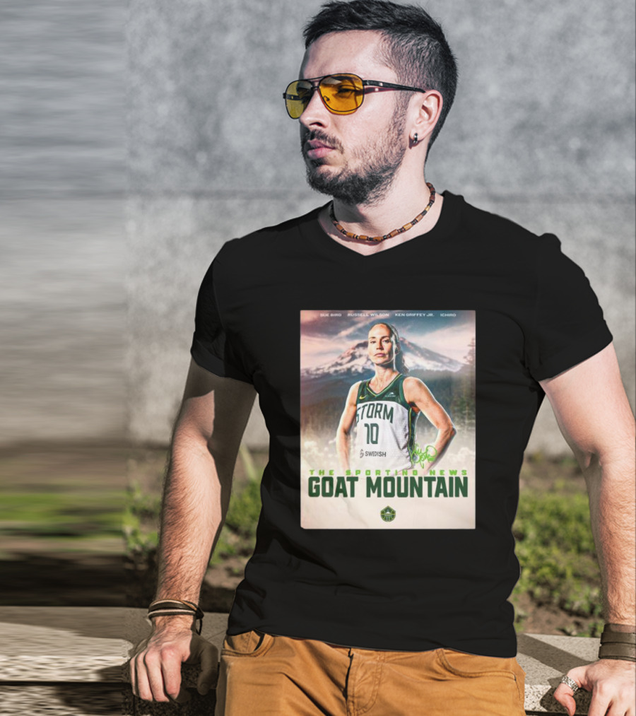 Sue Bird The Sporting News GOAT Mountain Storm 10 T-Shirt