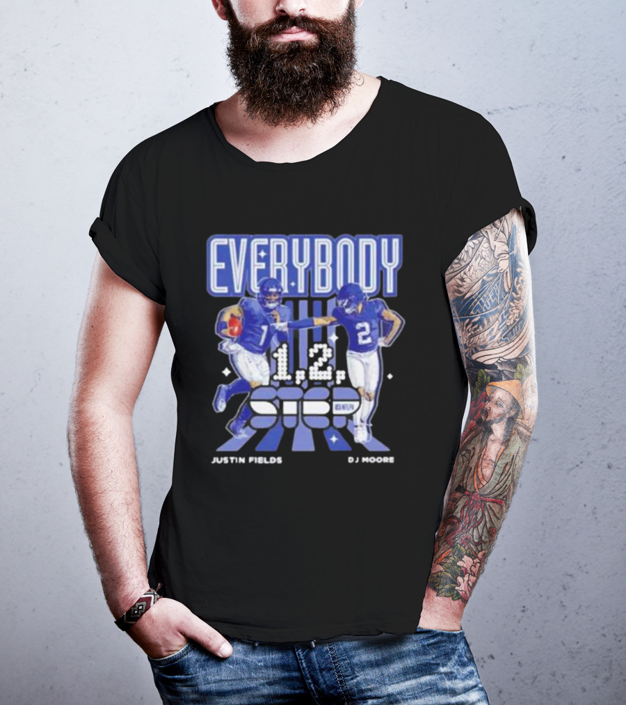 Everybody 1 2 Step Justin Fields DJ Moore Chicago Bears T-Shirt