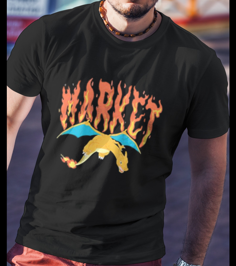 Market Charizard Flames Pokémon T-Shirt