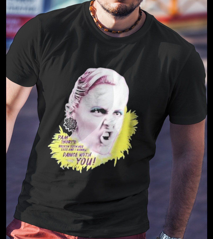 Pam Short’s Broken Both Her Legs And I Wanna Dance With You Nordacious Yellow Burst Expression T-Shirt
