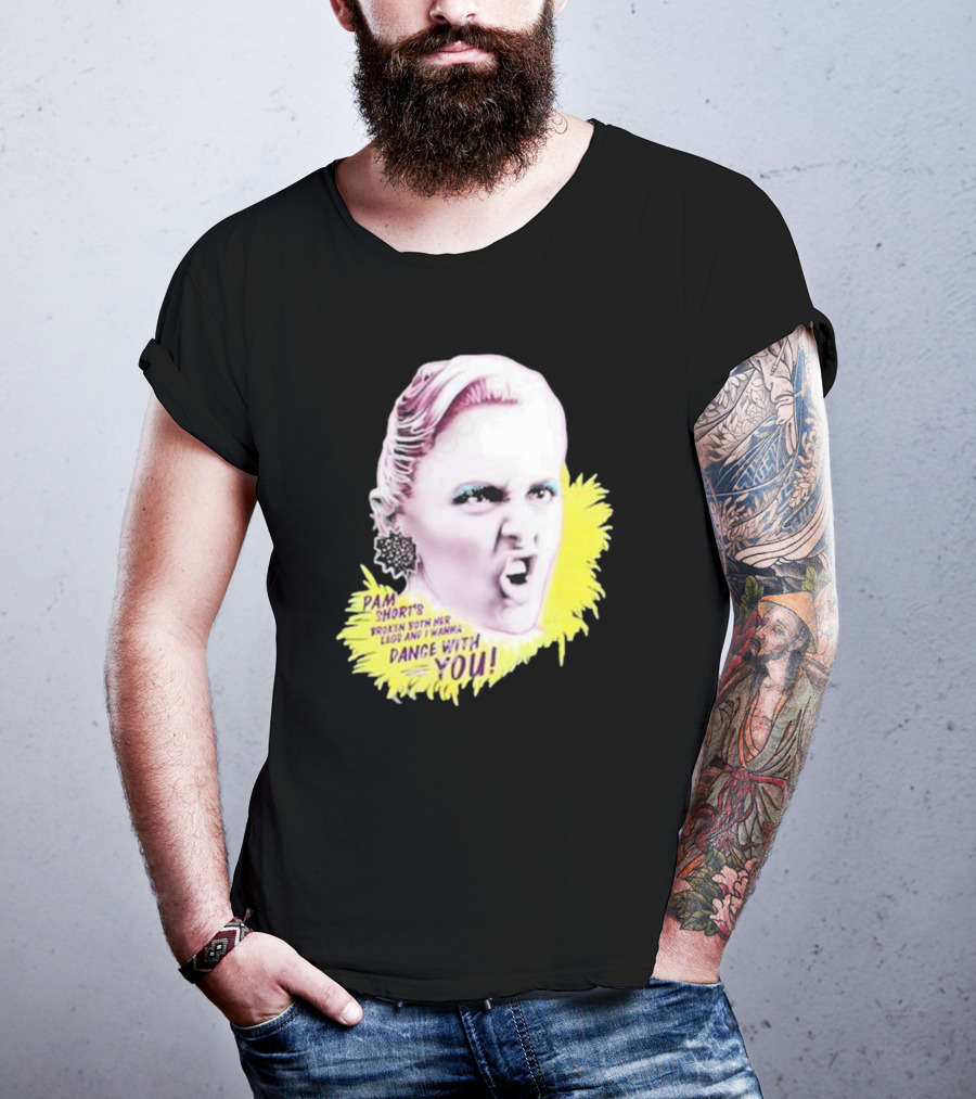 Pam Short’s Broken Both Her Legs And I Wanna Dance With You Nordacious Yellow Burst Expression T-Shirt