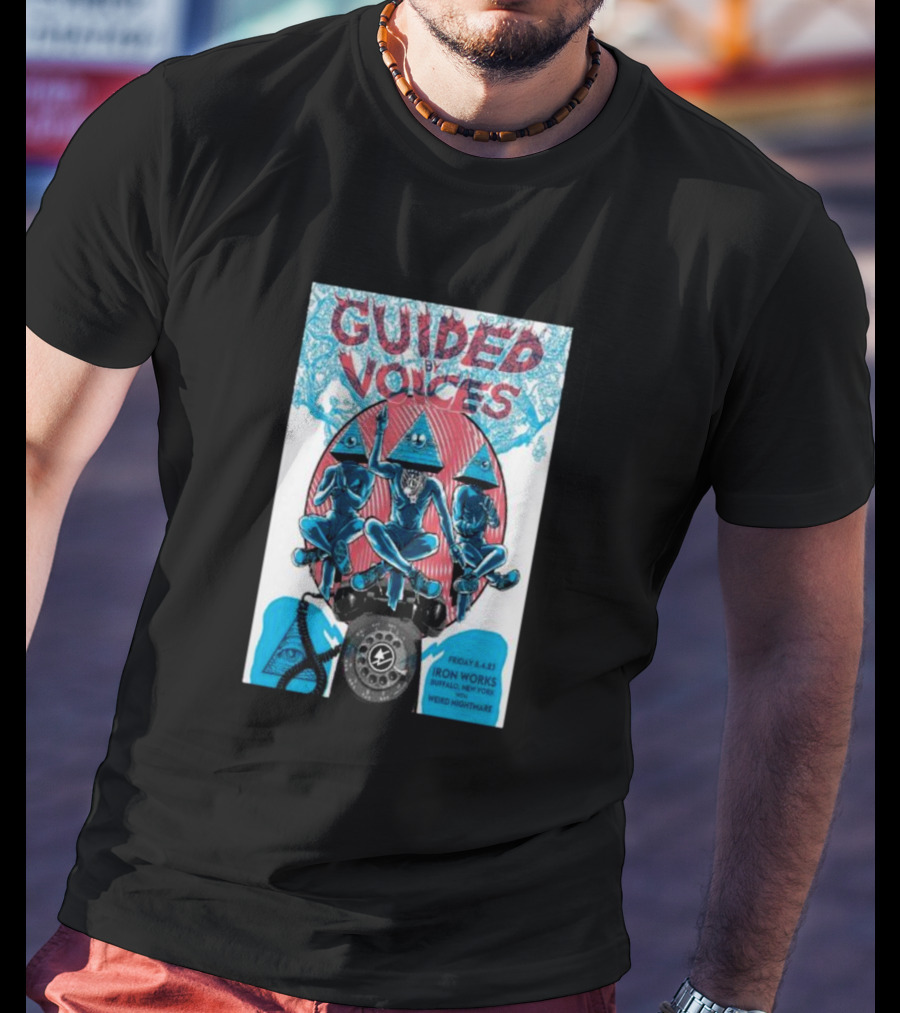 Guided By Voices Friday 8-4 Iron Works Buffalo New York Weird Nightmare T-Shirt