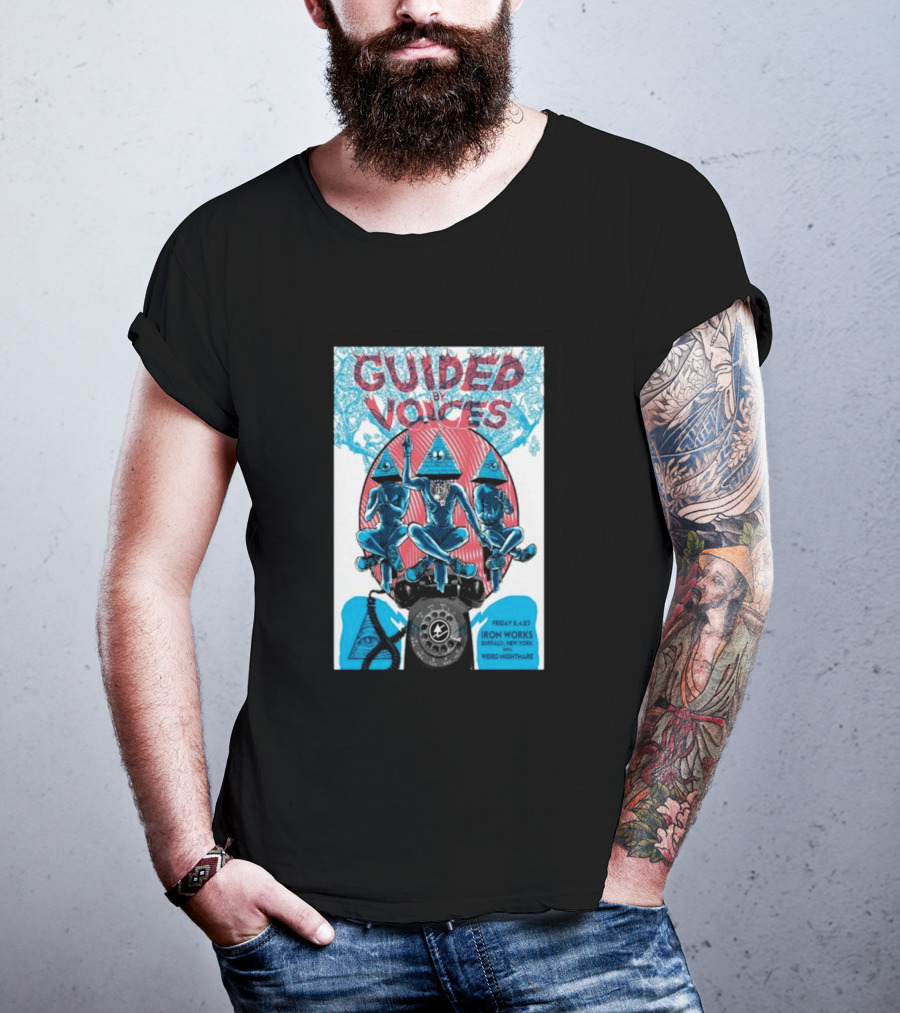 Guided By Voices Friday 8-4 Iron Works Buffalo New York Weird Nightmare T-Shirt