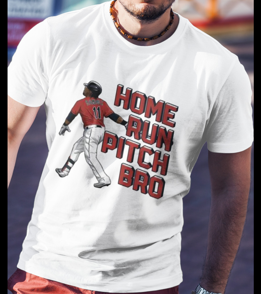 Home Run Pitch Bro Baseball Swing Vintage Red And Black T-Shirt