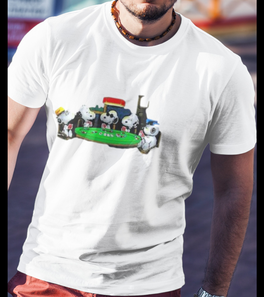 Snoopy Poker Scott Cawthon Medias Peanuts Card Game T-Shirt