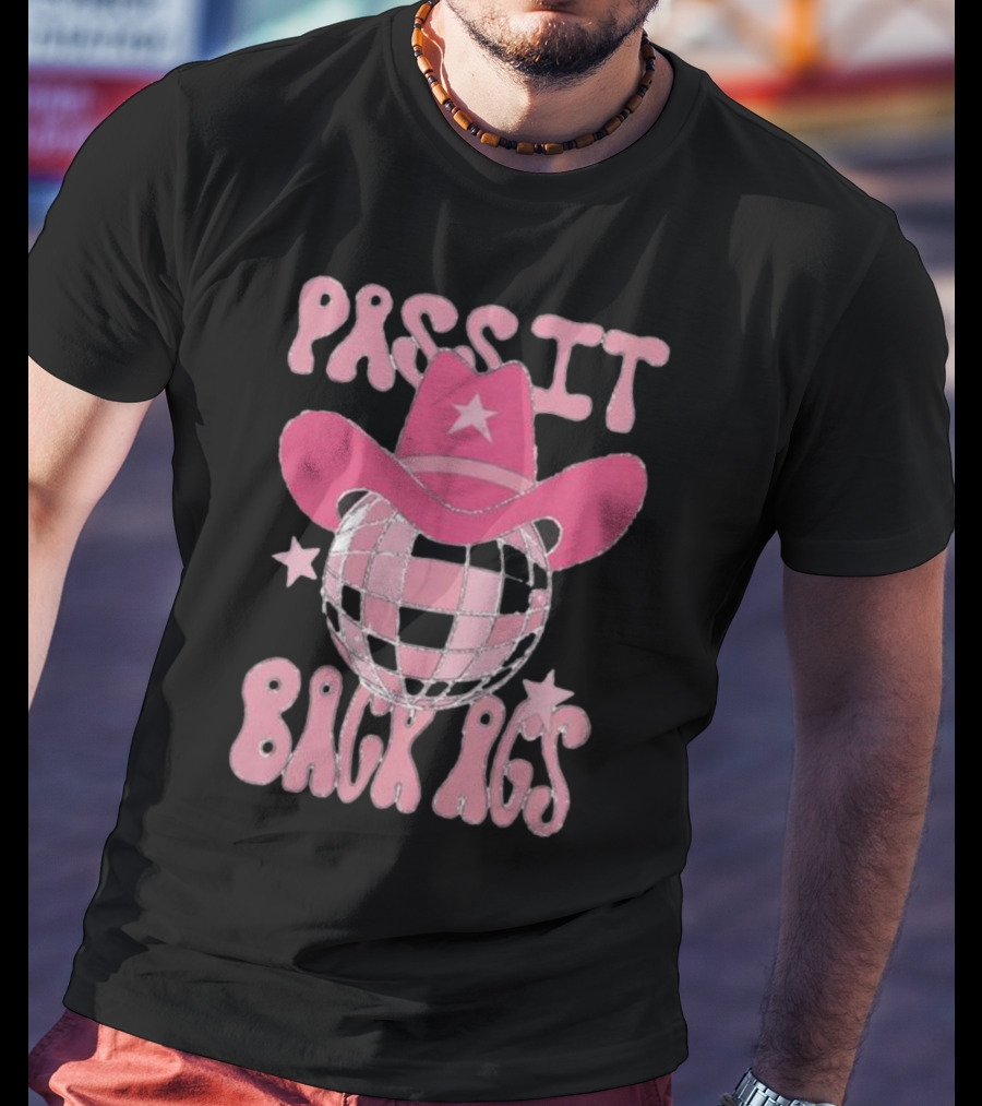 Pass It Back Ags Texas A&M Disco Cowgirl Hat And Stars T-Shirt