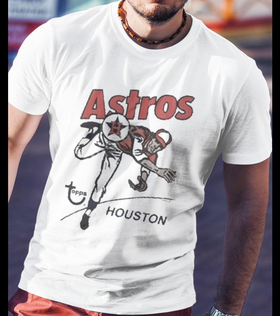 Houston Astros Topps Homage Gold Tri-Blend Vintage Pitcher T-Shirt