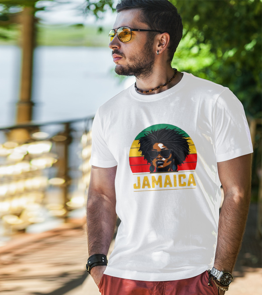 Jamaican Patriotic Women Jamaica Vintage T-Shirt