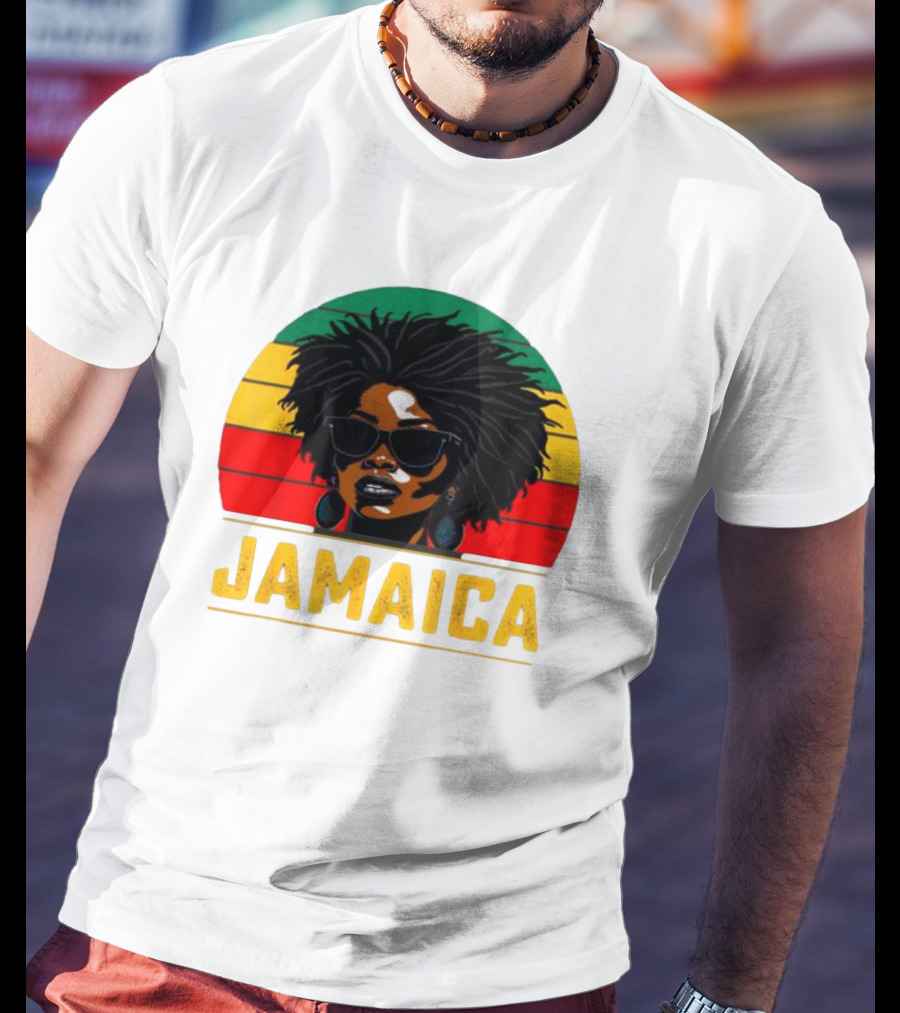 Jamaican Patriotic Women Jamaica Vintage T-Shirt