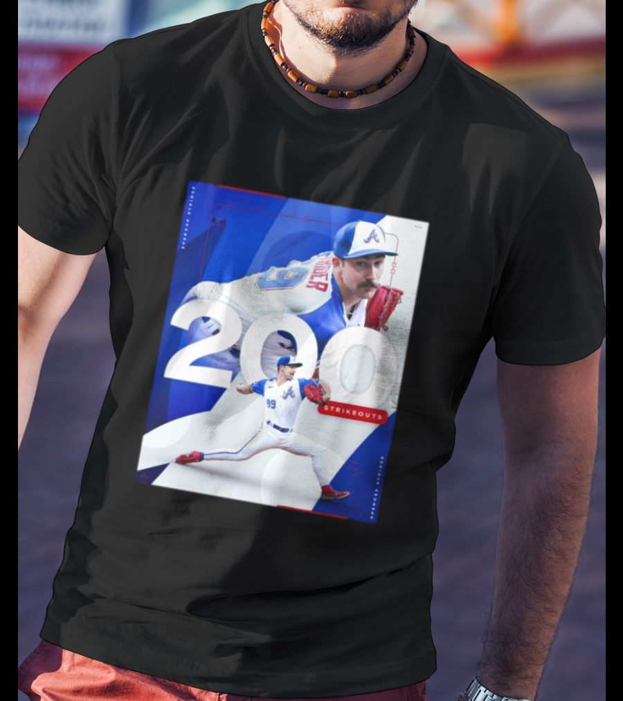 Spencer Strider 200 Strikeouts Season Braves Pitcher Milestone T-Shirt