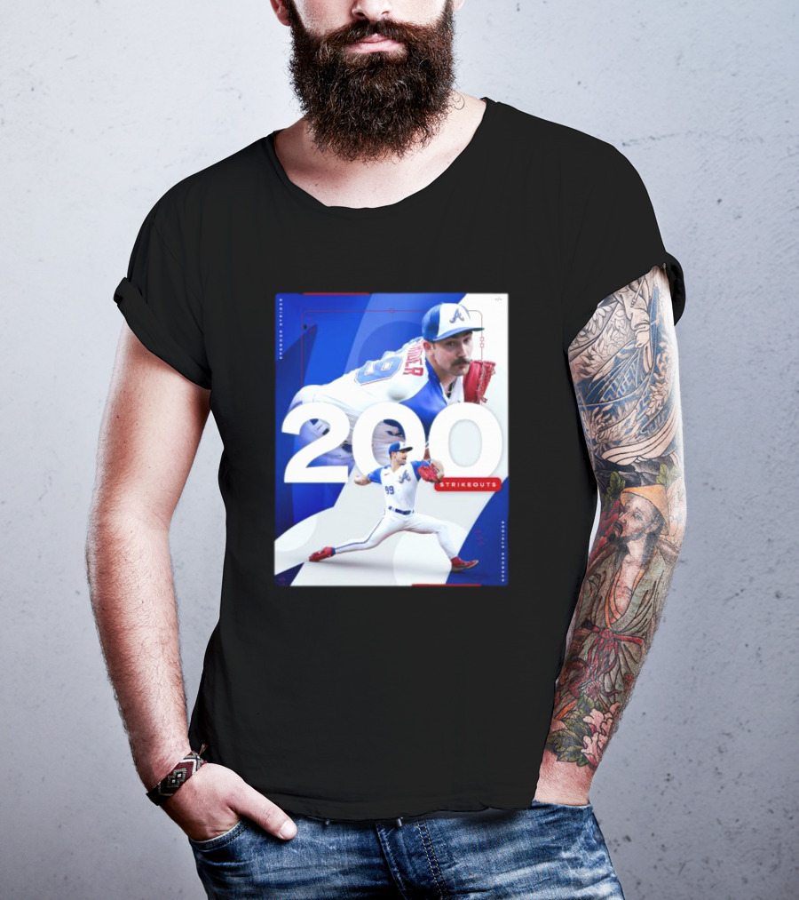 Spencer Strider 200 Strikeouts Season Braves Pitcher Milestone T-Shirt