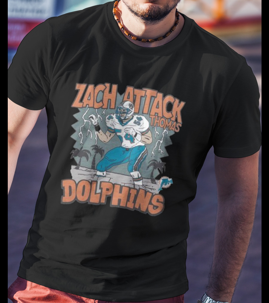 Zach Attack Thomas Dolphins Miami T-Shirt