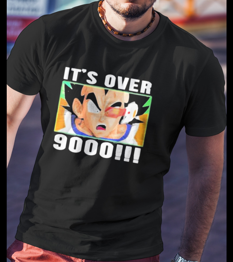 It's Over 9000 Vegeta Dragon Ball Z Power Level Iconic Scene T-Shirt
