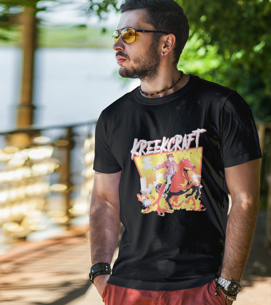 KreekCraft Fiery Horseback Adventure T-Shirt