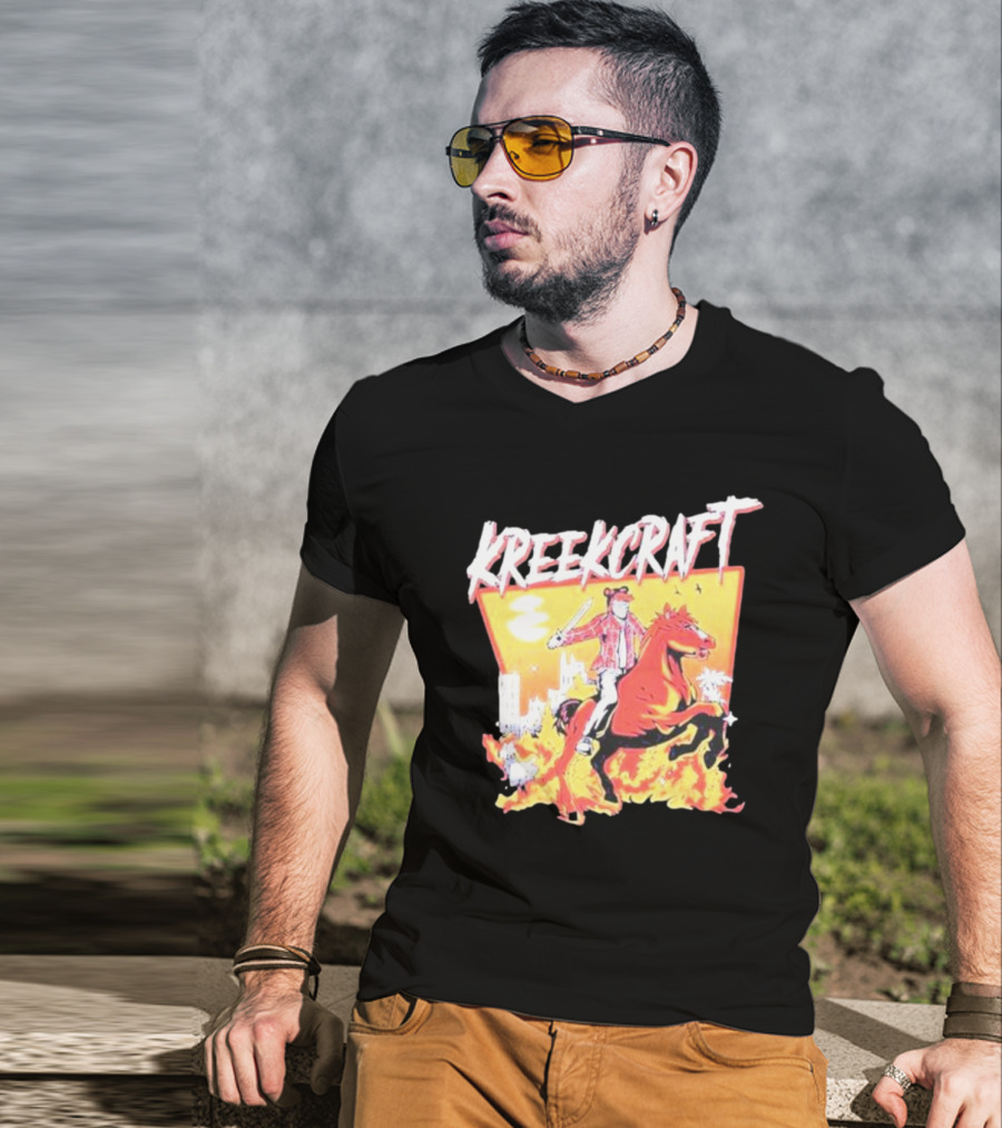 KreekCraft Fiery Horseback Adventure T-Shirt