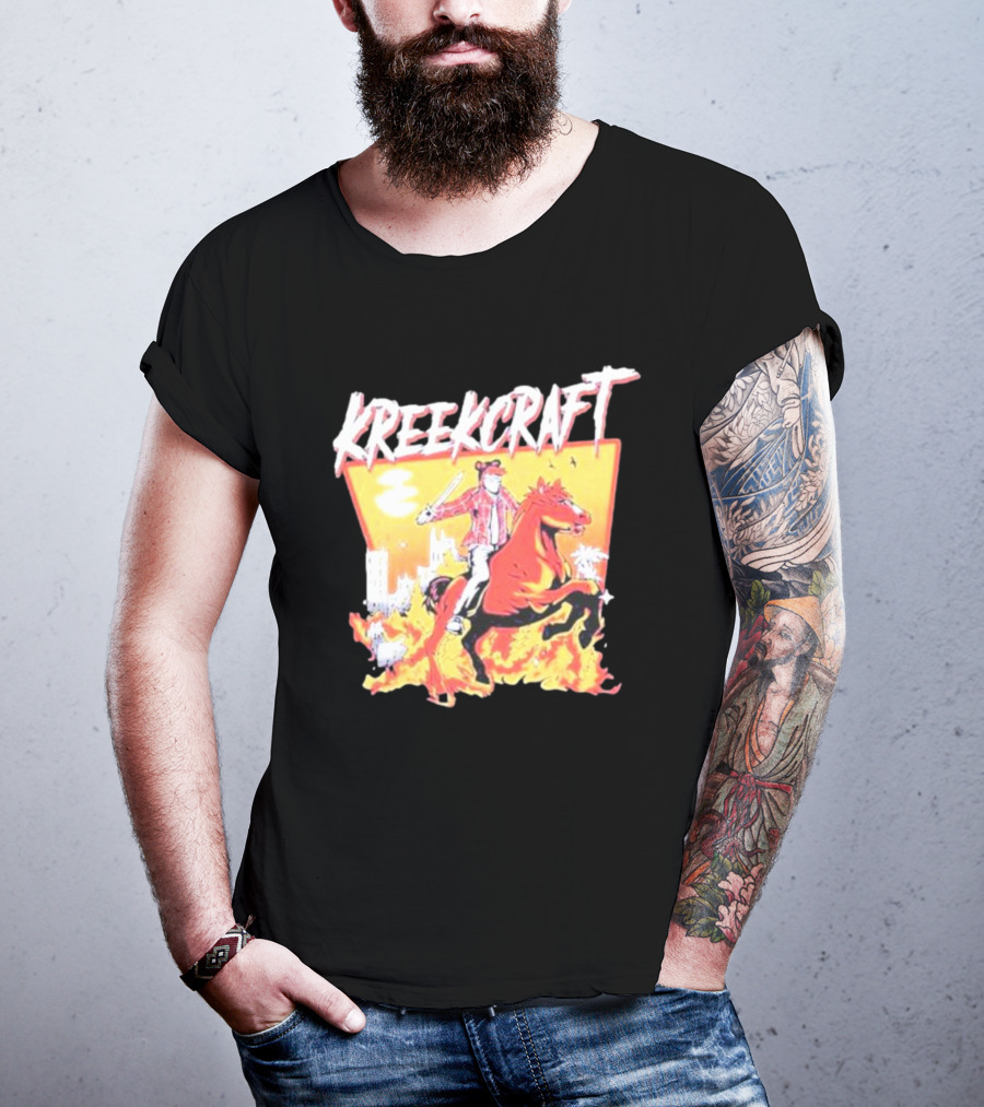 KreekCraft Fiery Horseback Adventure T-Shirt