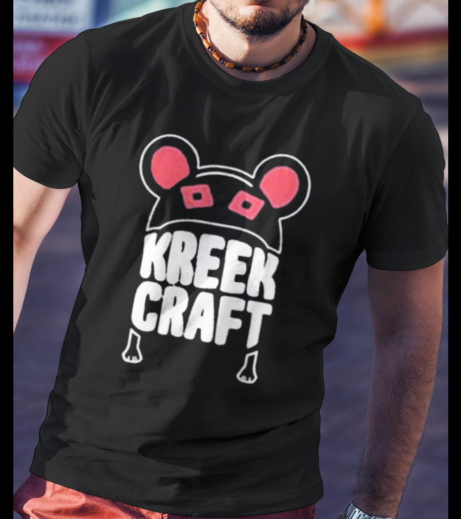 KreekCraft Bear Ears Red Eyes Branding T-Shirt