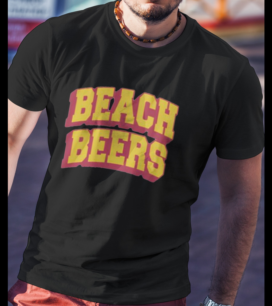 Beach Beers Bold Varsity Text T-Shirt