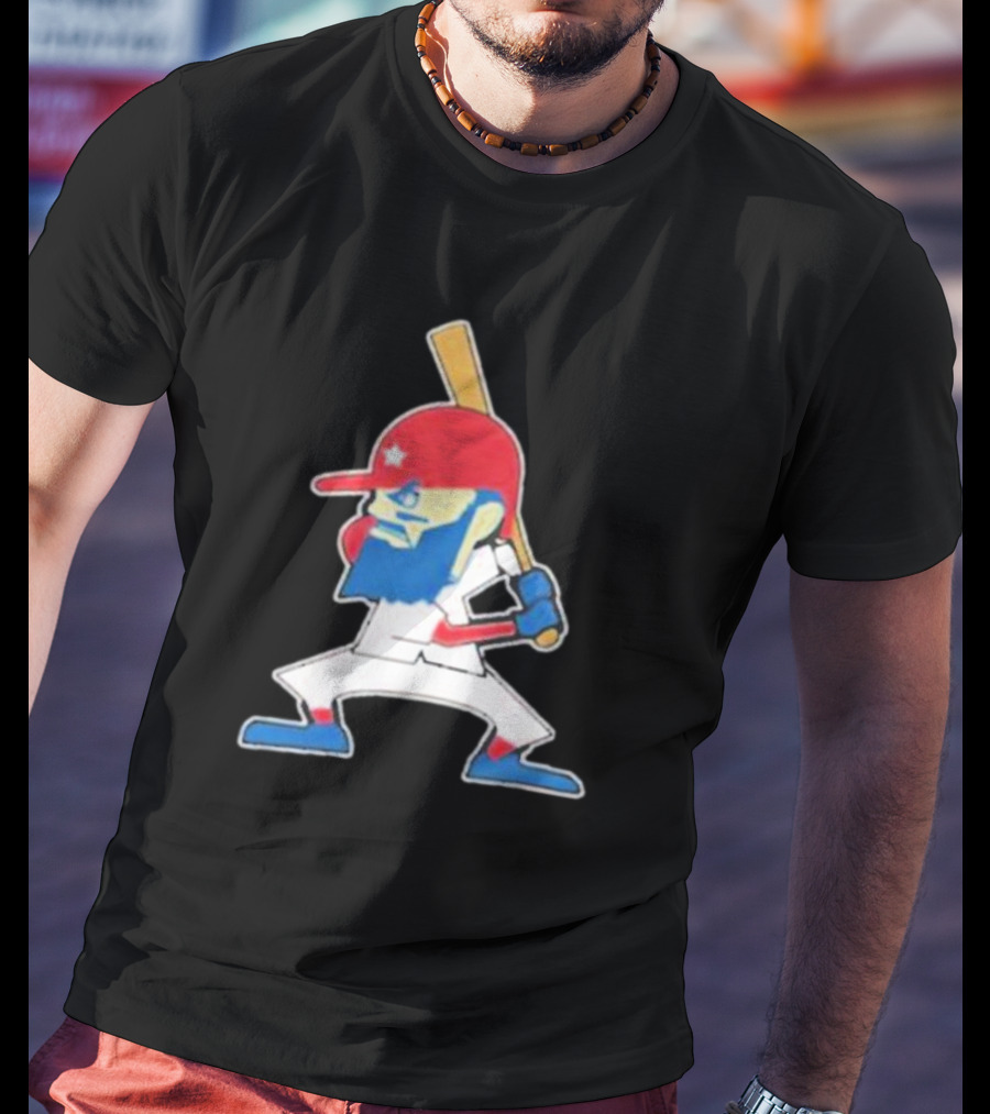 Fighting Phil Baseball Character Retro Cartoon T-Shirt