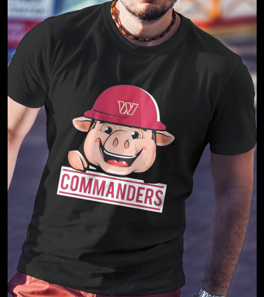 Major Tuddy Commanders NFL Team Mascot Football Fan T-Shirt