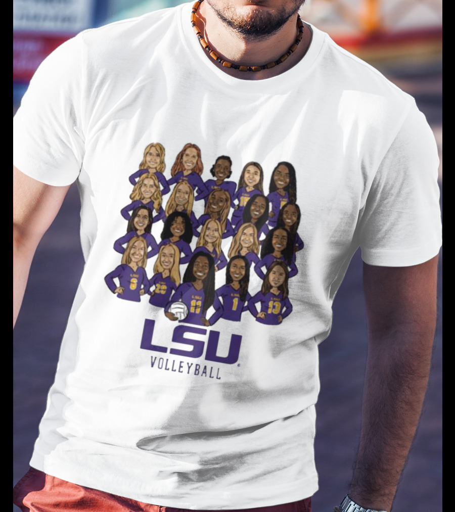 LSU Tigers Volleyball NIL Women's Team Players T-Shirt