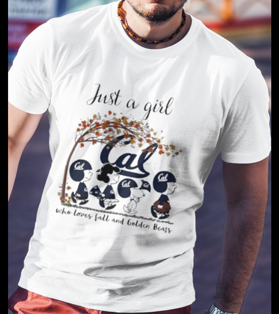 Just A Girl Who Loves Fall And Cal Golden Bears Peanuts T-Shirt