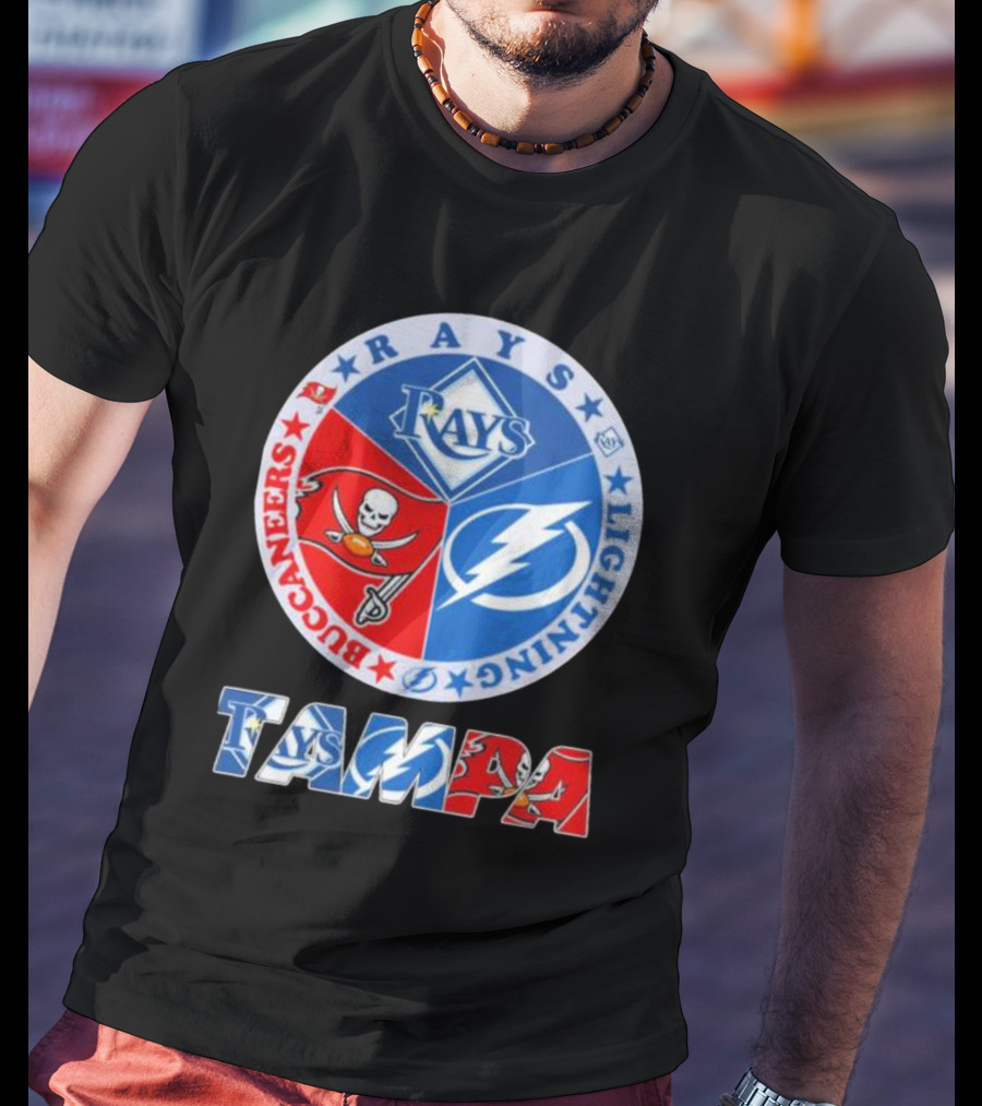 Tampa City Buccaneers Lightning Rays Team Sports T-Shirt
