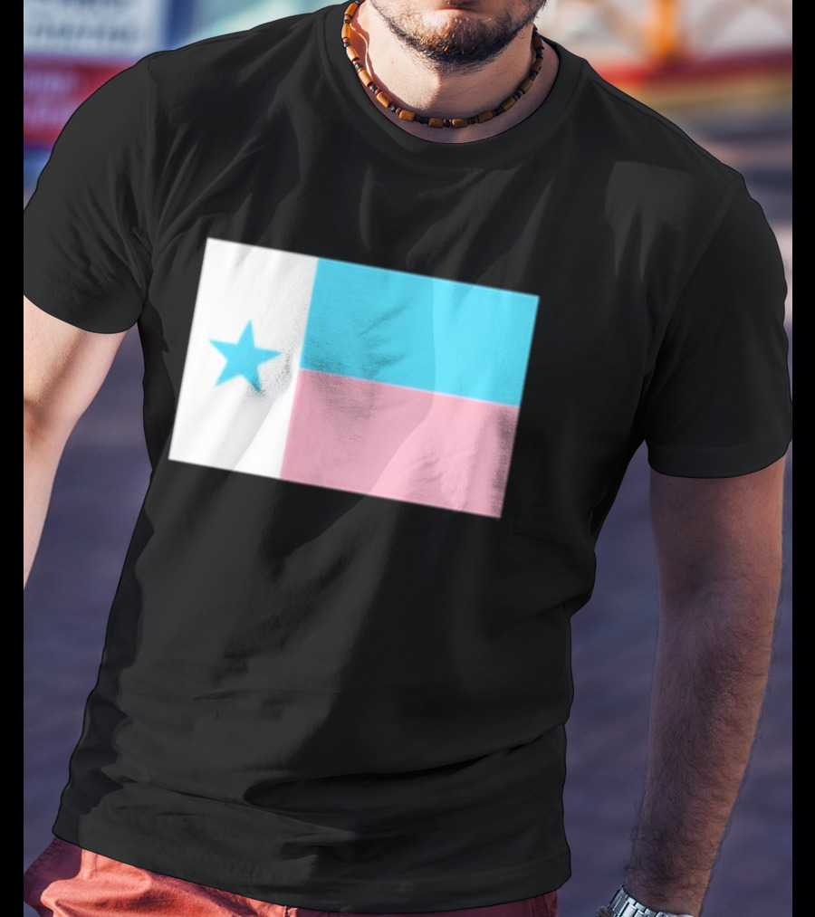 Flags Mashup Bot Texas Trans Pride Trans Texas Flag T-Shirt