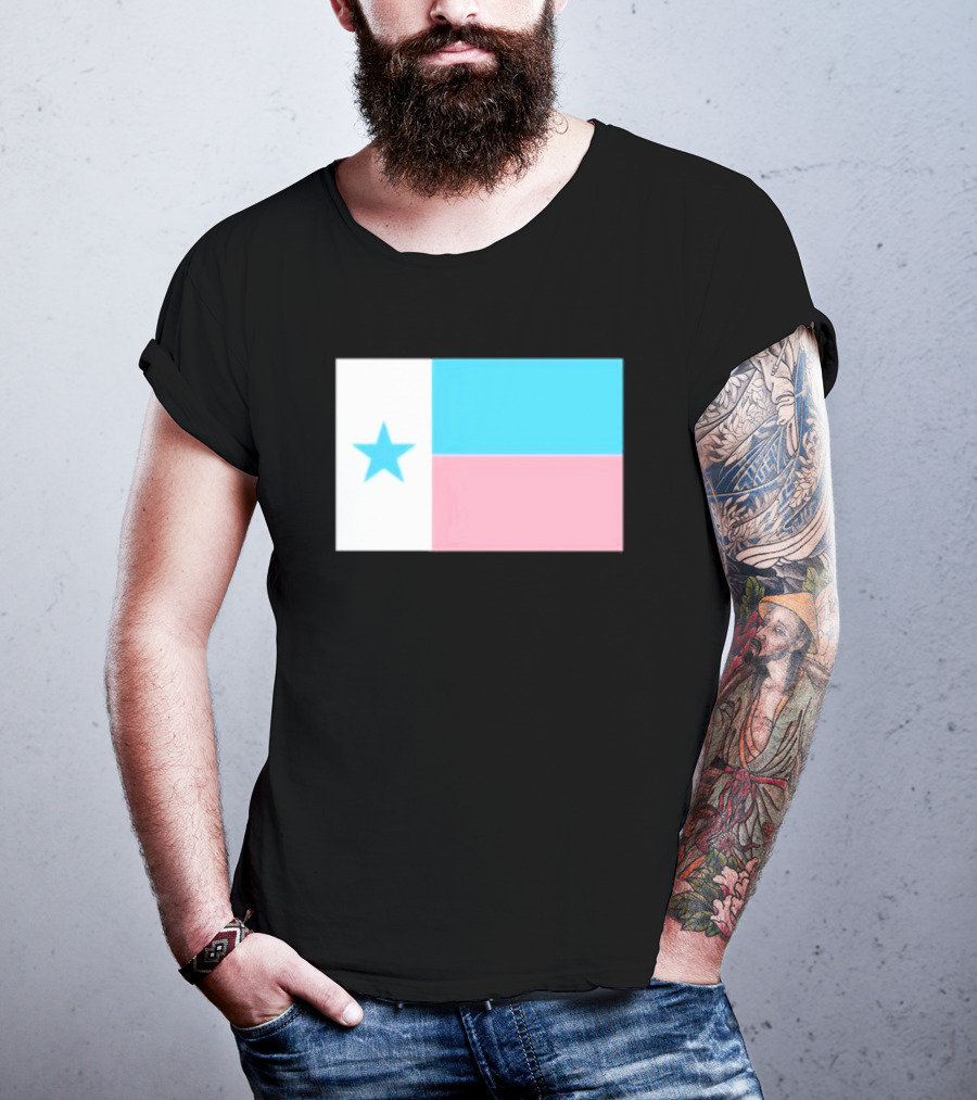 Flags Mashup Bot Texas Trans Pride Trans Texas Flag T-Shirt