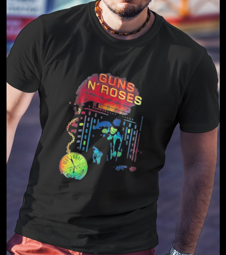 Guns N’ Roses Montreal Reflective Pocket Watch Buildings T-Shirt