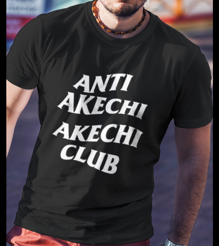 Lilfowl Anti Akechi Akechi Club Text T-Shirt