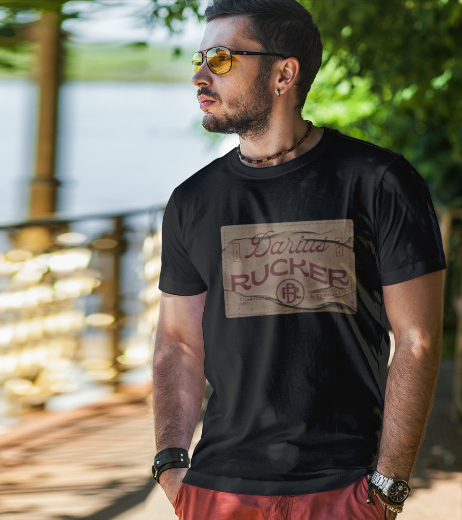 Darius Rucker Charleston South Carolina Denim Label Badge T-Shirt