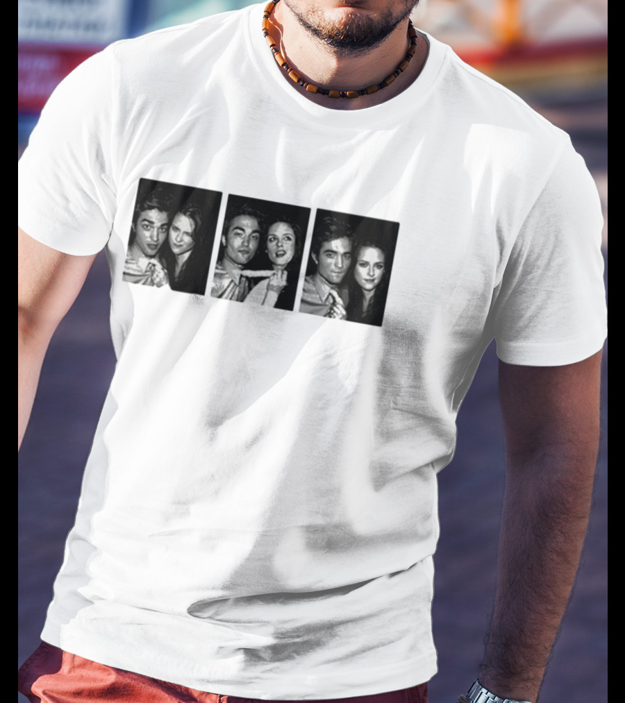 Robert Pattinson Kristen Stewart Photo Booth Strip T-Shirt