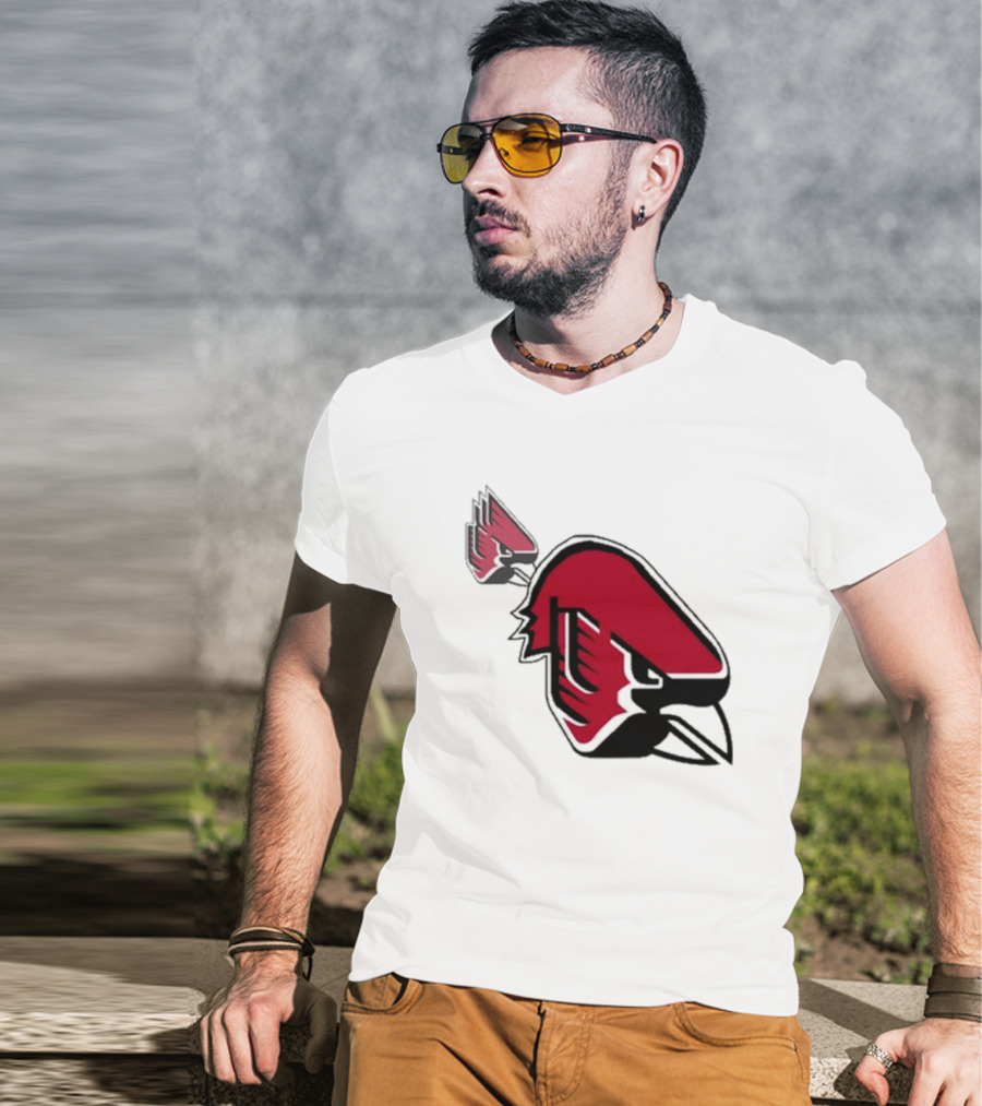Ball State Cardinal With A Mustache Logo Concept T-Shirt