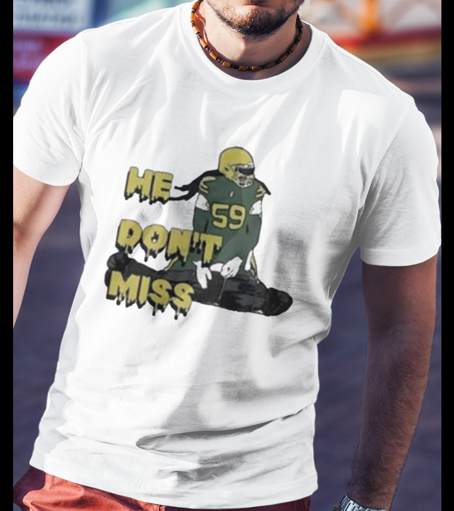 Campechecollective He Don’t Miss Campbell Linebacker 59 T-Shirt