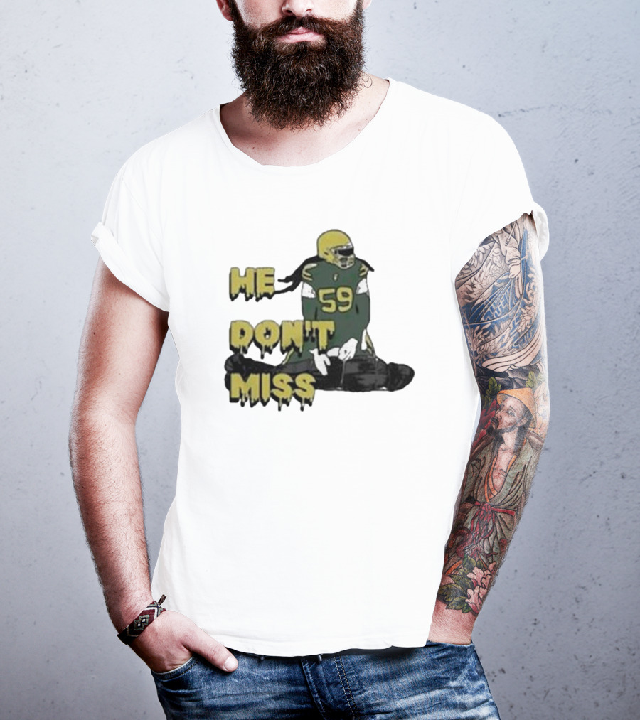 Campechecollective He Don’t Miss Campbell Linebacker 59 T-Shirt
