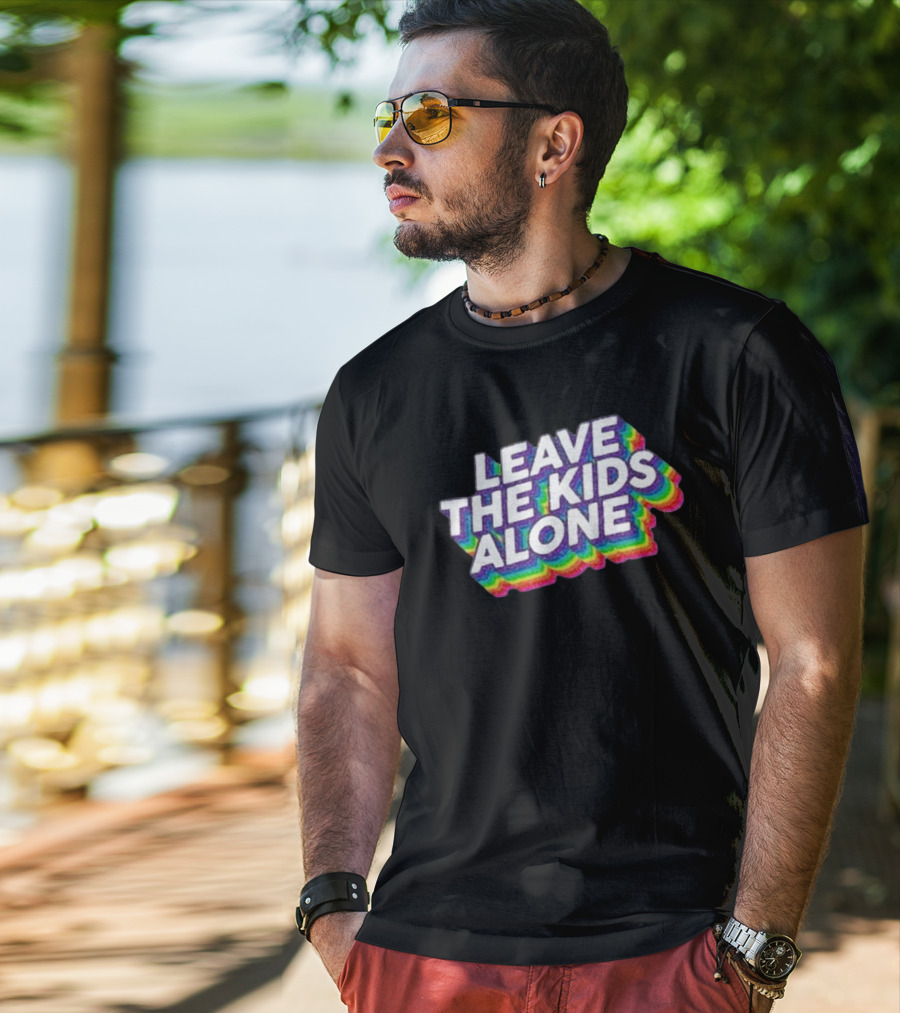 Gaysagainstgroomers Merch Leave The Kids Alone T-Shirt