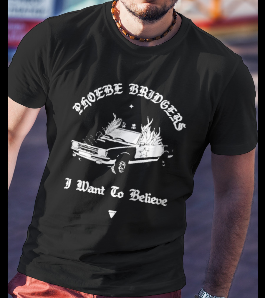 Phoebe Bridgers I Want To Believe Car Flames T-Shirt