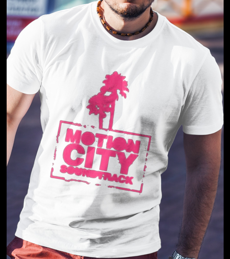 Motion City Soundtrack Pink Palm Tree T-Shirt
