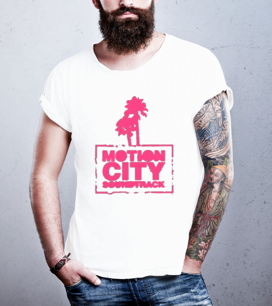 Motion City Soundtrack Pink Palm Tree T-Shirt