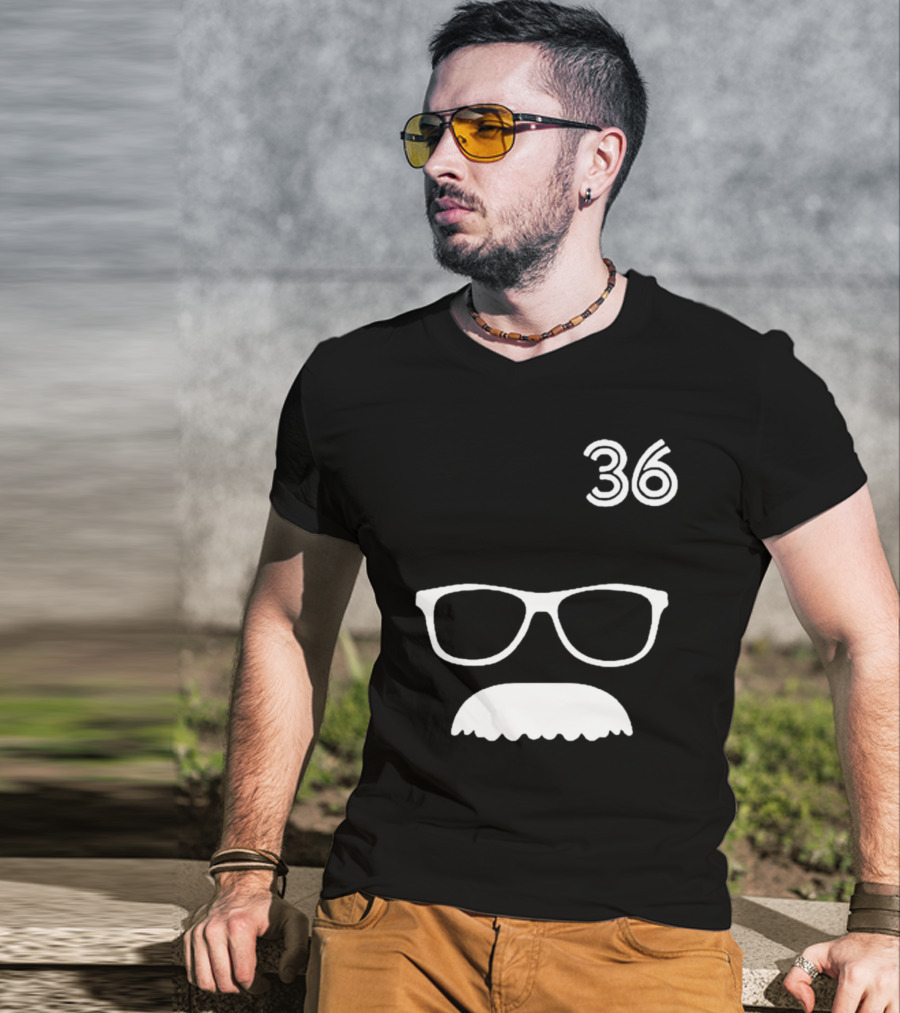 Trending Jays Fans Wearing 36 Davis Schneider Glasses And Moustache T-Shirt