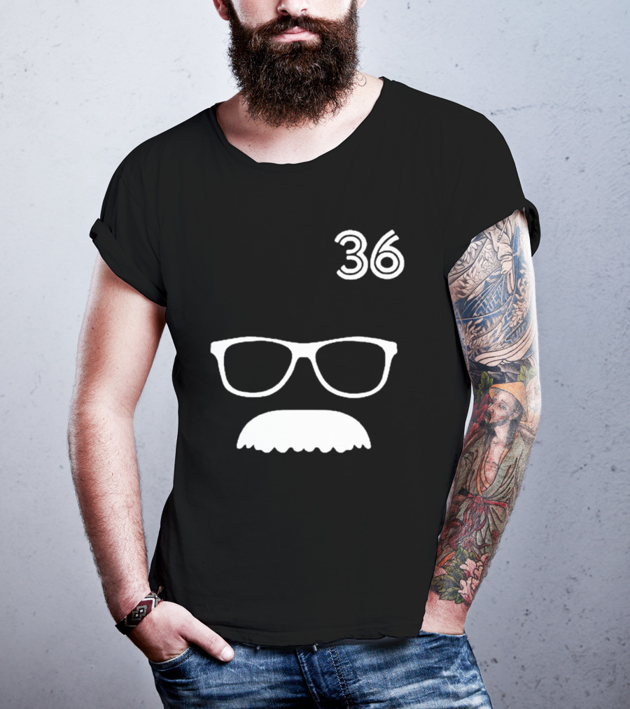 Trending Jays Fans Wearing 36 Davis Schneider Glasses And Moustache T-Shirt