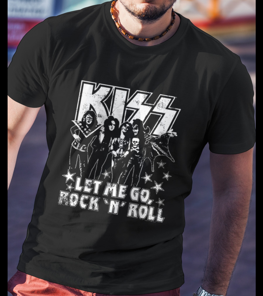 KISS Band Let Me Go Rock 'N' Roll Vintage Style Stars T-Shirt