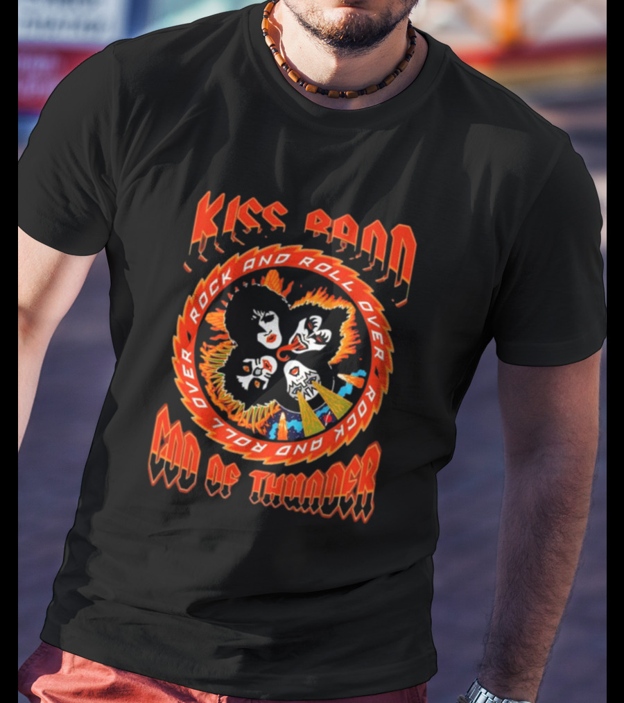 Kiss Band Rock And Roll Over God Of Thunder T-Shirt