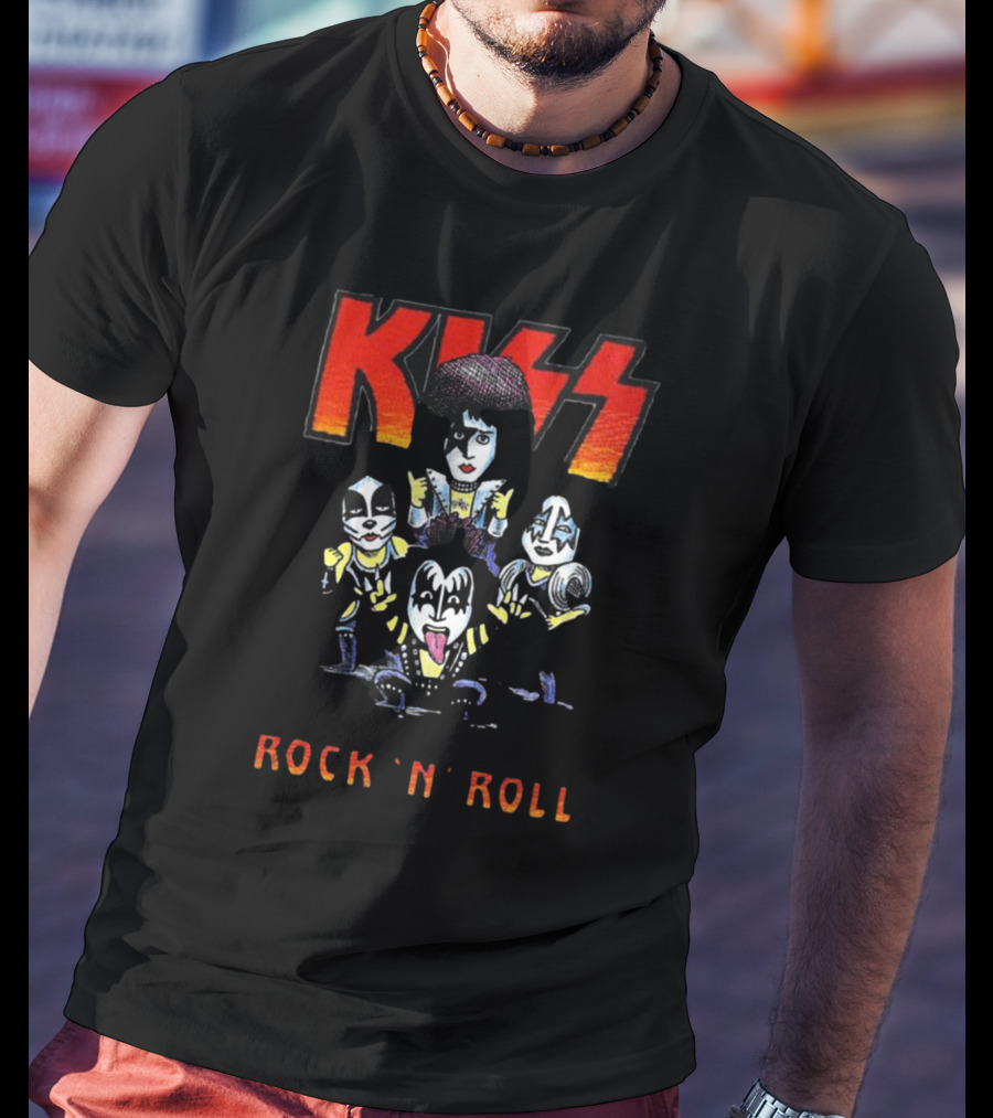 Kiss Band Rock And Roll Cartoons Let Me Go T-Shirt