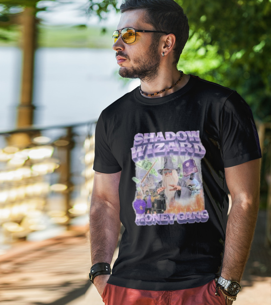 Shadow Wizard Money Gang Swagstimulus Magical Power Dollar Vibes T-Shirt