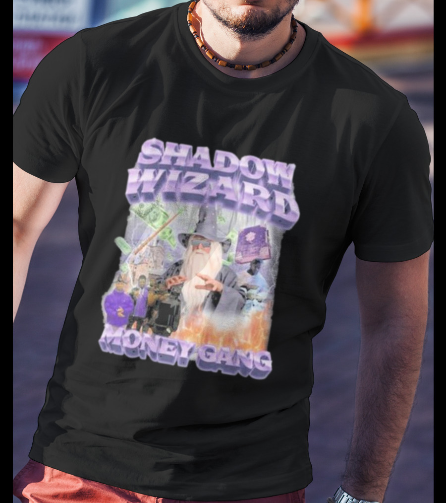Shadow Wizard Money Gang Swagstimulus Magical Power Dollar Vibes T-Shirt